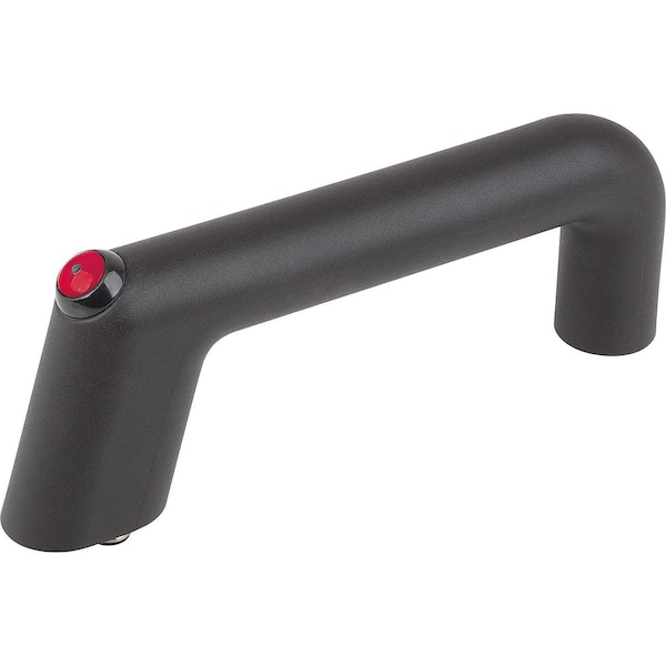 Pull Handle W.Elec. Switch Function, Form:A With Plug L=182, A=160, D=M06, Polyamide Black Comp:Red